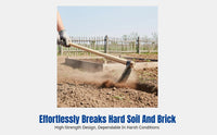 Long Handle Manganese Steel Hoe, Hard Soil Digging, Multi-Size Weeding, Durable Farm Tool