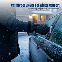 Thickened Waterproof Car Snow Brush, Ice Removal Warm Glove, Winter Cleaning Tool