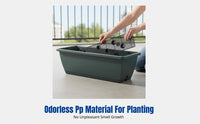 Rectangular Vegetable Planter Box, Home Balcony Gardening, Thickened PP, Drainage Mesh