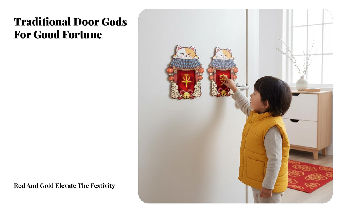 3D Door God Sticker, Festive Couplets, Shentu Yulei, Qin Qiong, Door Decor