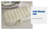 Macaron Stationery Case, High-Value Student Organizer, Large Capacity Upright Stripe