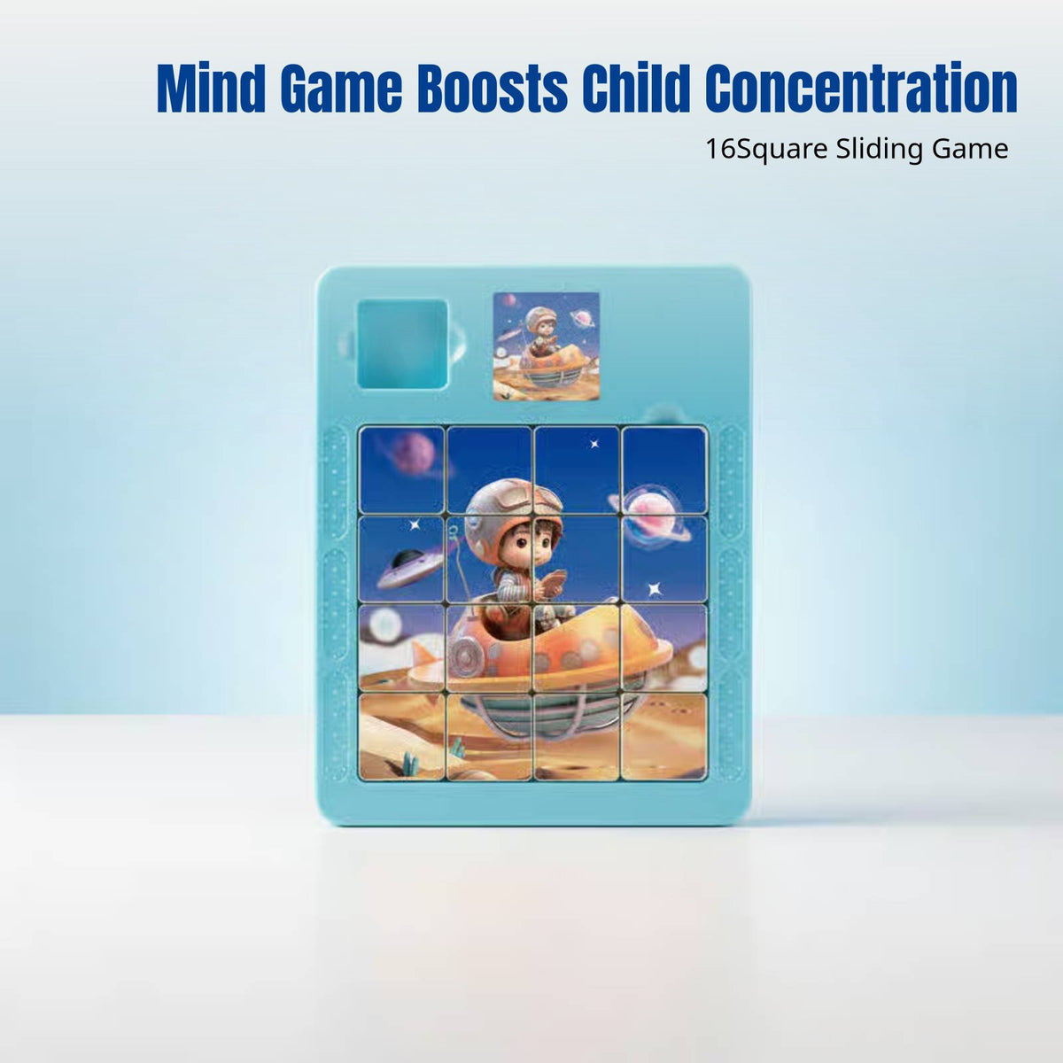 Hua Rong Dao Magnetic Puzzle Board, 16-Grid, ABS Educational Toy, Cartoon Theme, Portable for Kids