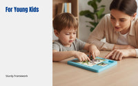 Hua Rong Dao Magnetic Puzzle Board, 16-Grid, ABS Educational Toy, Cartoon Theme, Portable for Kids