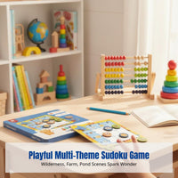 Children's Sudoku Board Game, 9-square Logic Puzzle, Creature Theme, Portable Educational Toy