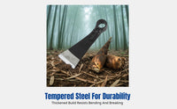 Hand-Forged Garden Hoe, Automotive Rod Pickaxe, High Hardness, Multi-Use Tool for Vegetation Removal, Bamboo Digging