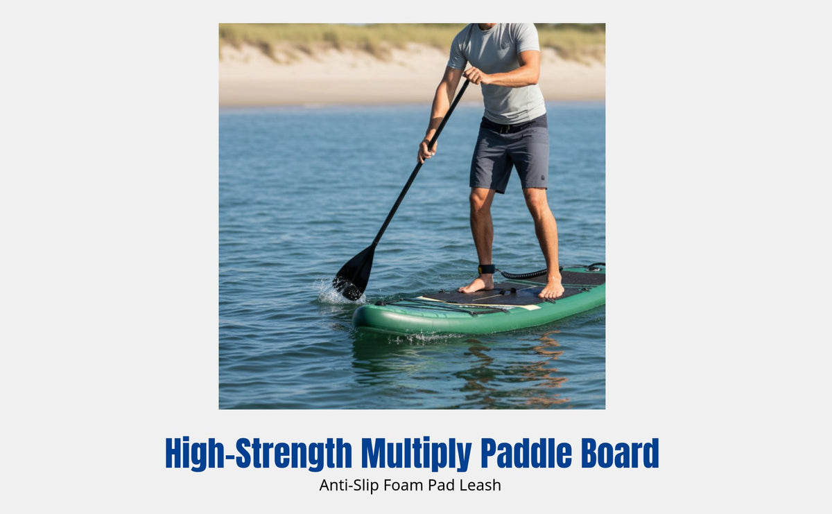 Inflatable Paddle Board, Adult Stand-Up Paddle Board for Fishing, Water Sports, Surfboard, Multi-Scene, Sturdy, Random Design