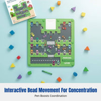 Magnetic Counting Board for Kids, Educational Maze Game, Color Sorting Pen, Parking Lot Theme, Early Learning Toy