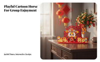Festive Horse Table Decoration, Cartoon Desktop Decor, New Year Home Ornament, Double-Layer Non-Woven Fabric