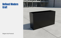 Outdoor Iron Planter Box, Adjustable Metal Flower Bed, Courtyard Restaurant Divider