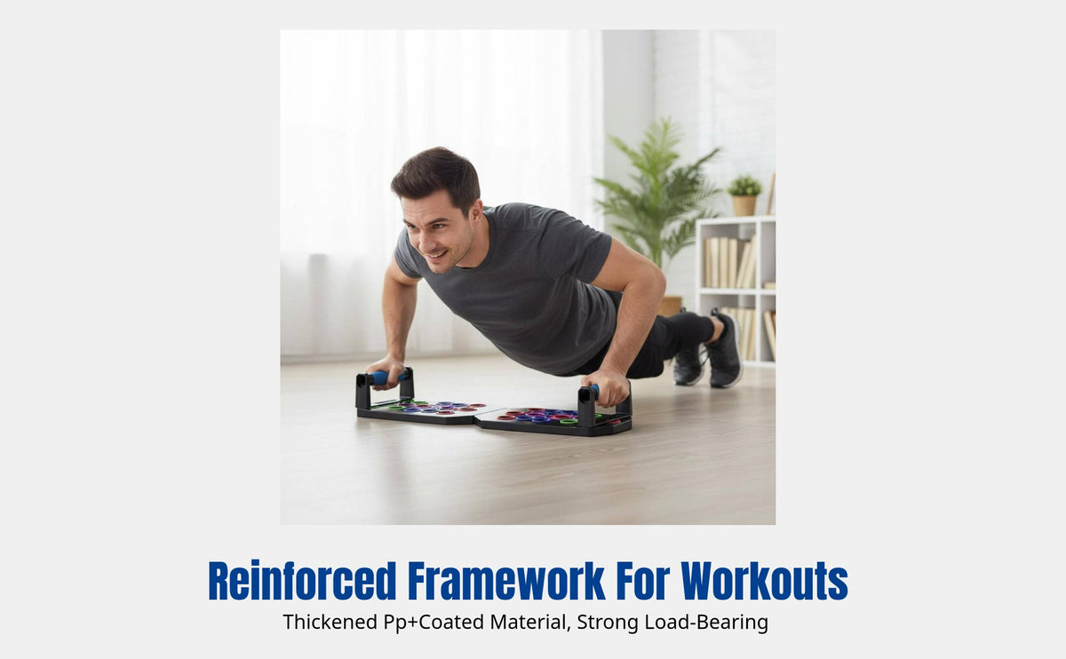 Multifunctional Push Up Board, Portable Home Gym Equipment, Chest, Shoulder, Back, Triceps Training Board for Men, PP+Coated