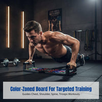 Multifunctional Push Up Board, Portable Home Gym Equipment, Chest, Shoulder, Back, Triceps Training Board for Men, PP+Coated