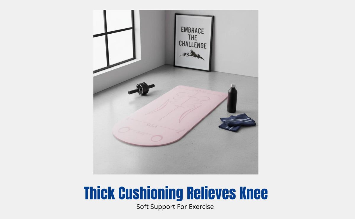 Ab Wheel Mat, Exercise Mat, Thick Knee Pad, Fitness Training, Abdominal Workouts, Non-Slip, Multi-Purpose Use