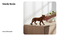 Flocked Big Cat Resin Creature Decoration, Creative Home Decor, Modern Design, Entryway, Office, Living Room, Customizable