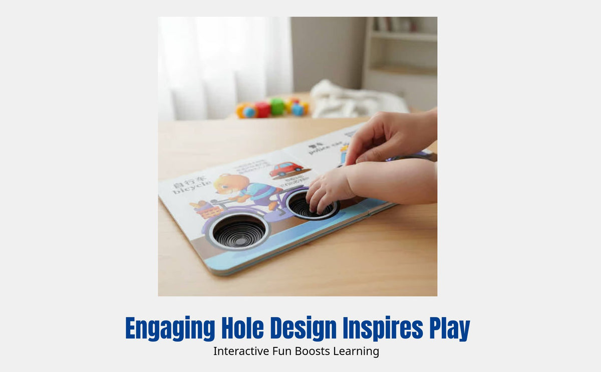Tear-Resistant Hole Board Book for Babies, Early Education, Engaging Learning, Random Theme