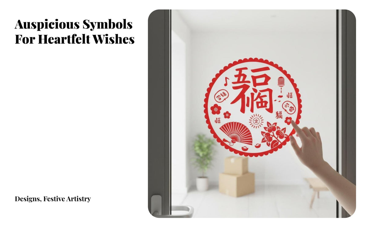 Housewarming Electrostatic Glass Decal, Fu Character Window Sticker, New Home Decor