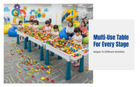 Multi-Functional Kids Building Block Table, Commercial Rectangular Table, Preschool, Playground, Night Market