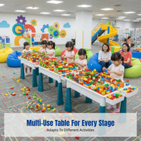 Multi-Functional Kids Building Block Table, Commercial Rectangular Table, Preschool, Playground, Night Market