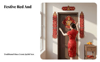 Seasonal Couplets for the Year of the Horse, Wutai Peak Fortune God, Hollow 3D Door Decoration