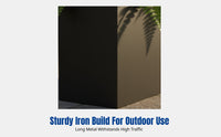 Outdoor Metal Bench Planter Box, Iron Art Flower Bed, Mall Planter Pool, Stainless Steel Divider, Adjustable Seating