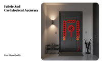 Fabric Holiday Couplets, Door Decor, Fu Character, Chinese New Year