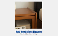 Nordic Solid Wood Bedside Cabinet, Ultra-Narrow Nightstand, Bedroom Organizer, Minimalist, Drawer & Open Shelf