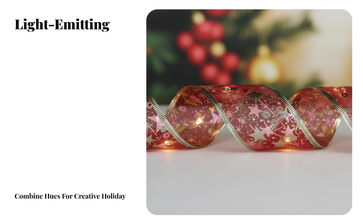 LED Ribbon Christmas Tree Decoration, Battery Operated, Multicolor, Indoor Decor