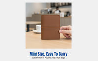 Mini Pocket Notebook, 18 Colors, PU Leather, Refillable, Strap Closure, Compact Size, Vintage Loose Leaf Notebook