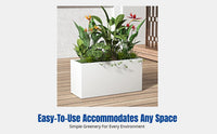 Outdoor Iron Bench Planter Box, Stainless Steel Flower Trough, Movable Garden Divider, Balcony Combination