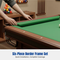 Billiard Table Frame, Steel and Wood Rail, Snooker Table Accessory