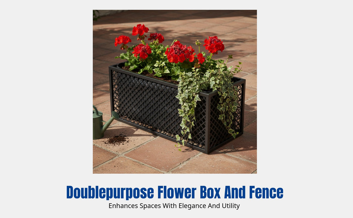 Outdoor Metal Planter Box, Stainless Steel Iron Flower Bed, Rectangular Fence for Street, Plaza, Customizable