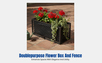Outdoor Metal Planter Box, Stainless Steel Iron Flower Bed, Rectangular Fence for Street, Plaza, Customizable