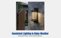 Solar Wall Light, Outdoor Vintage Chinese Waterproof Pillar Fixture, Remote Control, LED Garden Villa Fence Lighting