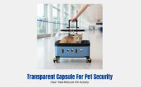 Pet Carrier Trolley Suitcase, Transparent Travel Cat Bag, Portable Dog Airline Box, Multi-Color, Random Design