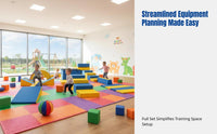 Kids Soft Fitness Equipment, Balance Bar, Jump Box, Incline Mat, Vaulting Horse, Pommel Horse, School, PVC/PU Material
