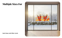 Festive Fireworks Window Cling, Cartoon Glass Sticker, Holiday Decor