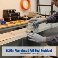High Temperature Resistant Aluminum Foil Fiberglass Tape, Thickened Duct Sealing, Range Hood Repair, Fireproof, Light Blocking