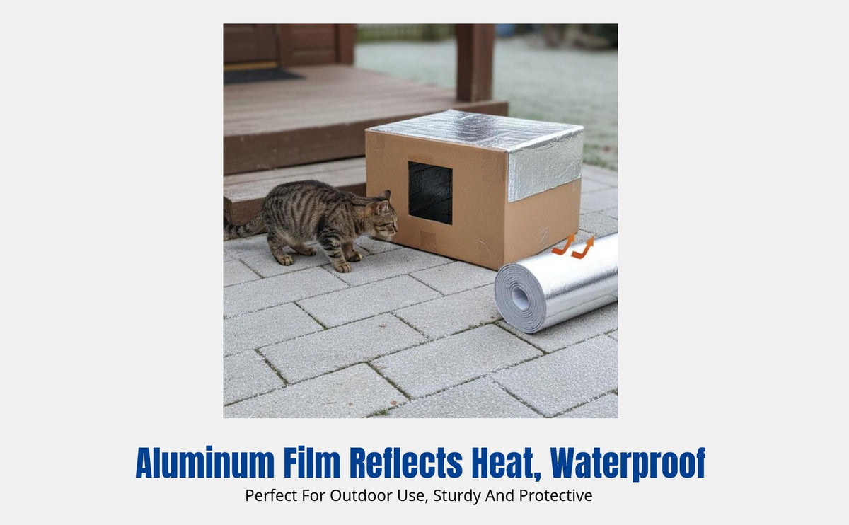 Outdoor Cat House Insulation Material, Thick Aluminum Film, Winter Warmth, Windproof, Waterproof for Kennel