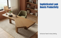 Hardwood Office Desk, Modern Chinese Style Workstation, Computer Table for Home Office, Adjustable