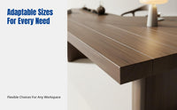 Hardwood Office Desk, Modern Chinese Style Workstation, Computer Table for Home Office, Adjustable