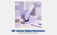 Rotating Stapler, Multifunctional Desktop Stapler, Ergonomic, Effort-Saving, Thickened Design, Assorted Colors