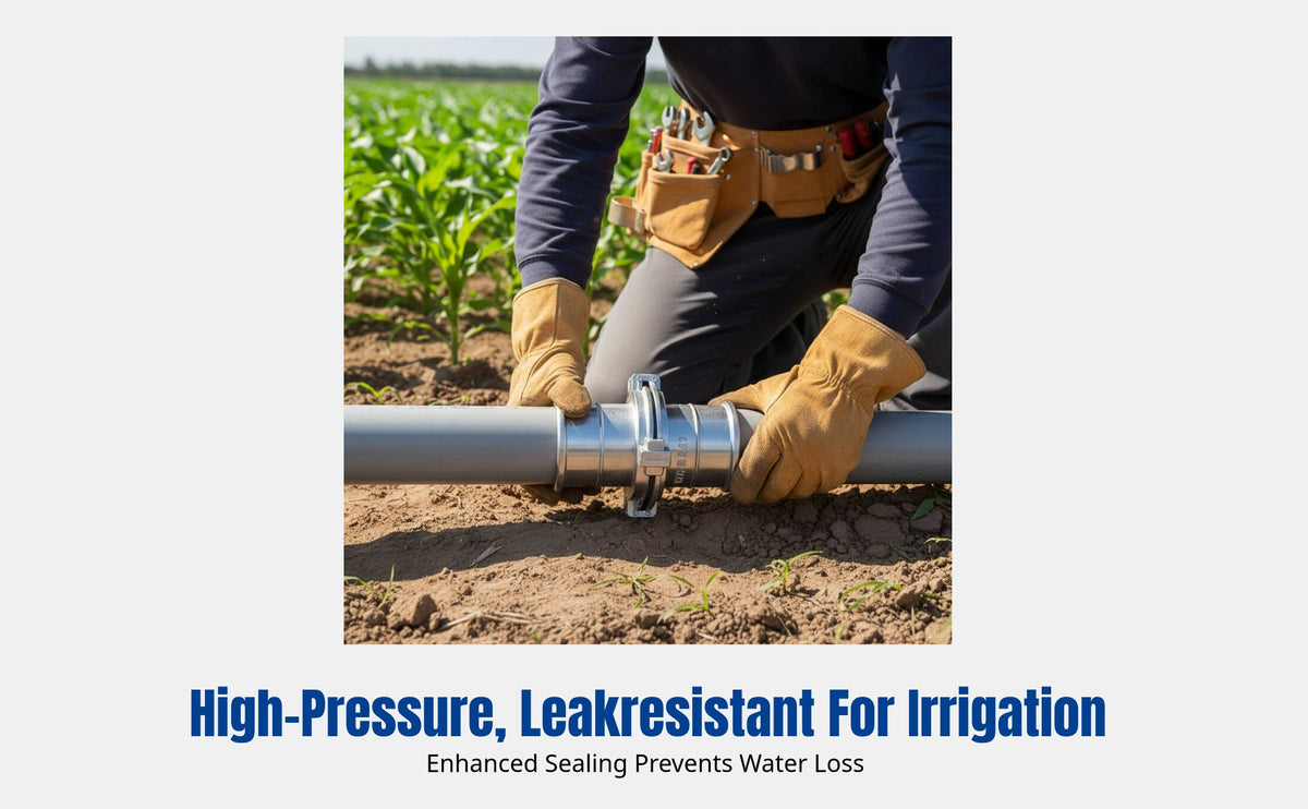Agricultural Aluminum Alloy Hose Connector, Quick Coupling for Irrigation & Firefighting, Sturdy Water Hose Accessory
