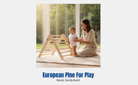 Multifunctional Indoor Climbing Frame, Tactile Training Toy, Slide, Hanging Seat, Montessori Playset for Home, Preschool