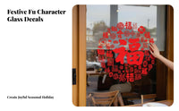 Chinese New Year Window Cling Stickers, Glass Door Decor