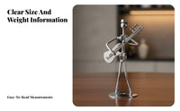 Iron Art Musician Band Figurine, Metal Craft Model, Home Decor for Living Room, Entryway, Wine Cabinet