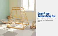 Infant Tactile Climbing Frame, Sturdy Wood, Indoor Playground, Family Training, Compact Size