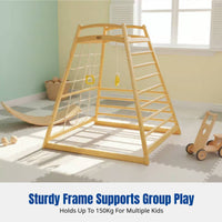 Infant Tactile Climbing Frame, Sturdy Wood, Indoor Playground, Family Training, Compact Size