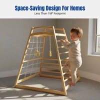 Infant Tactile Climbing Frame, Sturdy Wood, Indoor Playground, Family Training, Compact Size
