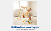 Infant Tactile Climbing Frame, Sturdy Wood, Indoor Playground, Family Training, Compact Size