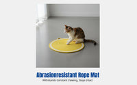 Cat Scratching Mat, Woven Cotton Rope, All-Season Pet Rest Pad, Durable, Non-Shedding