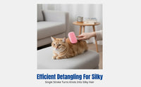 Silicone Pet Grooming Brush, Soft Tooth Massage Comb, Cat Hair Care, Removes Loose Hair, Comfortable Grip